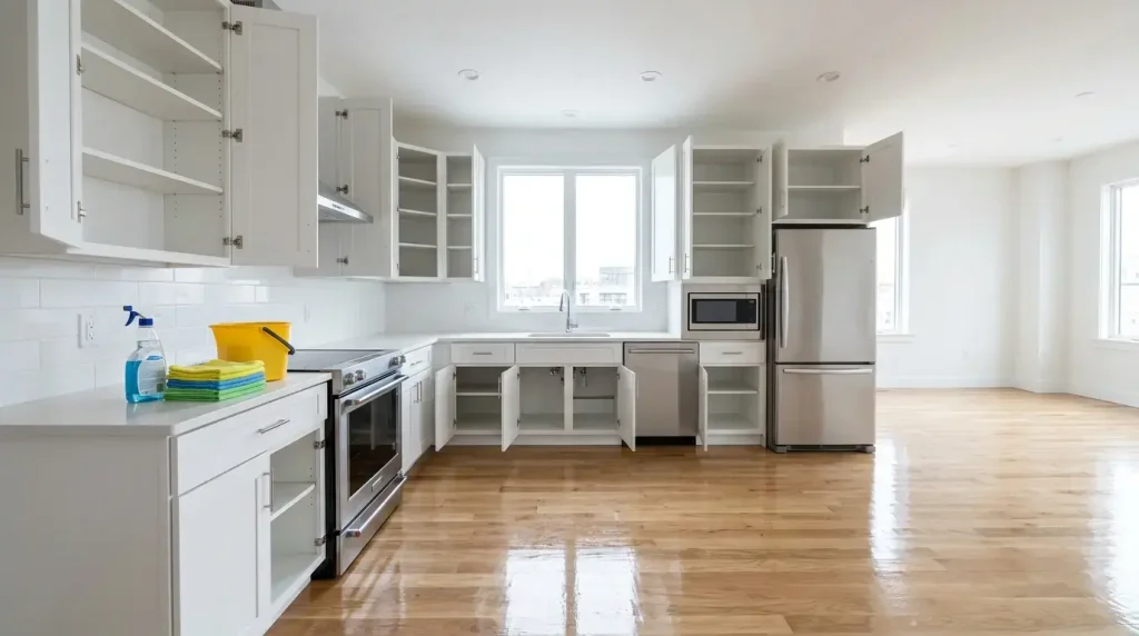 Empty apartment ready for move-out cleaning in New Jersey